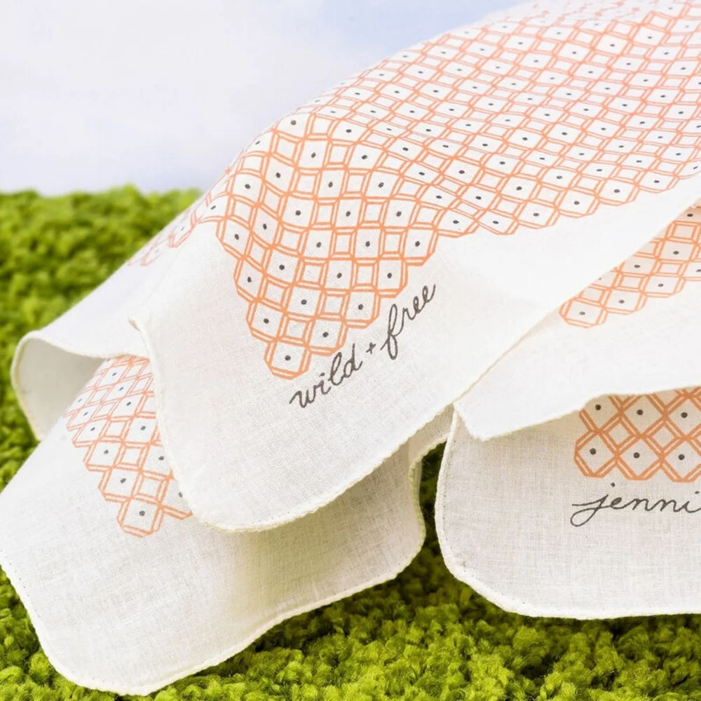 Jenni Earle “Wild + Free” Cotton Bandana – Empowering Message Scarf